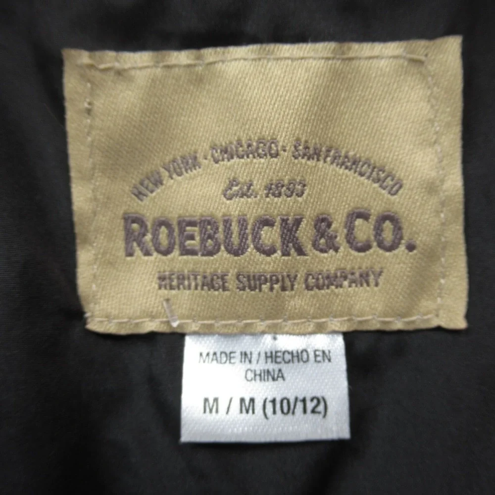 Roebuck & Co Jacket Youth Medium 10/12 Pink Colorblock Full Zip Insulated Winter